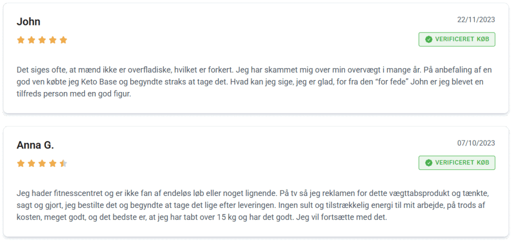 Keto Base Erfaringer